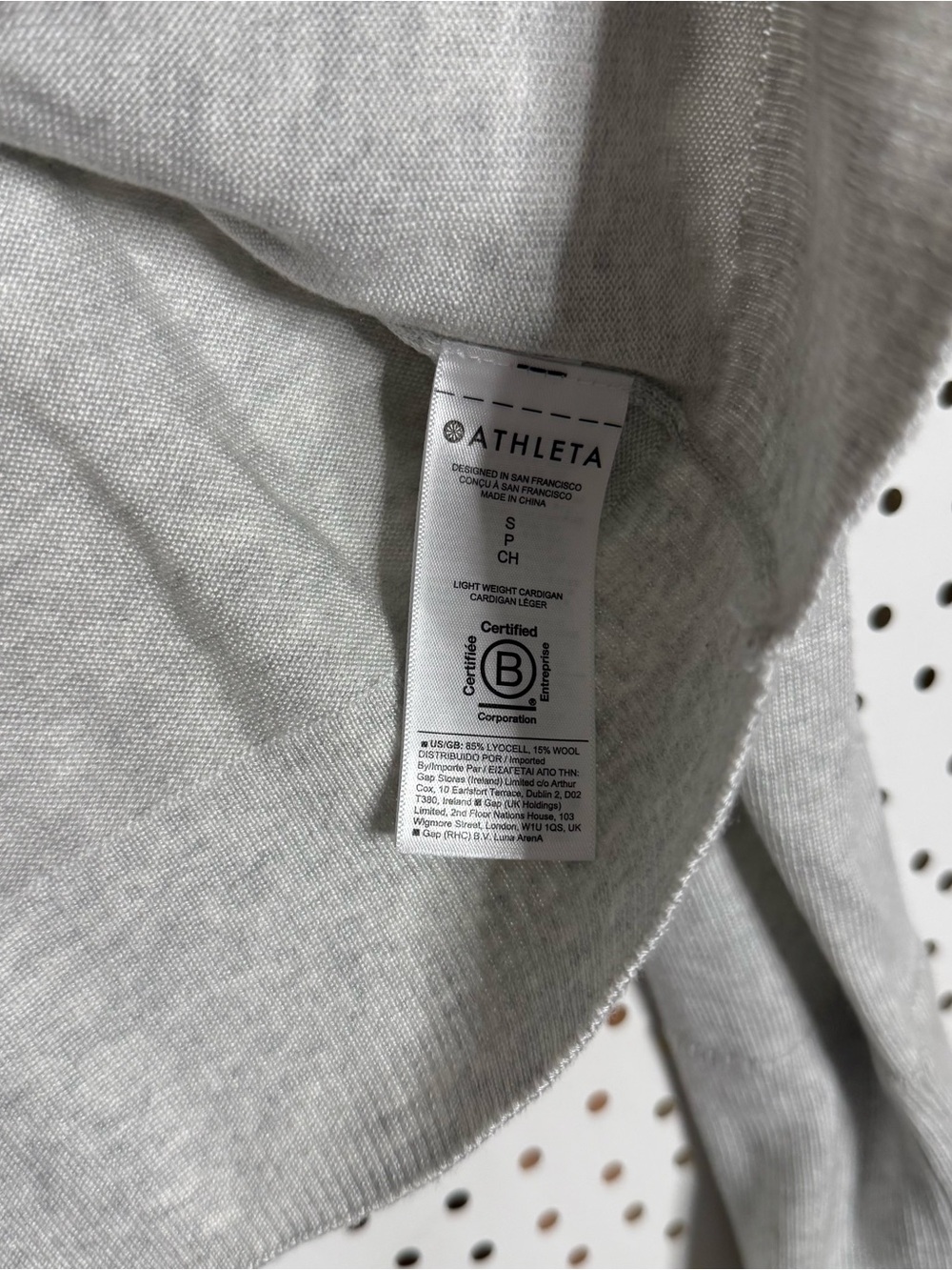 Athleta Heather Gray V-Neck Button Cardigan - Picture 3 of 6